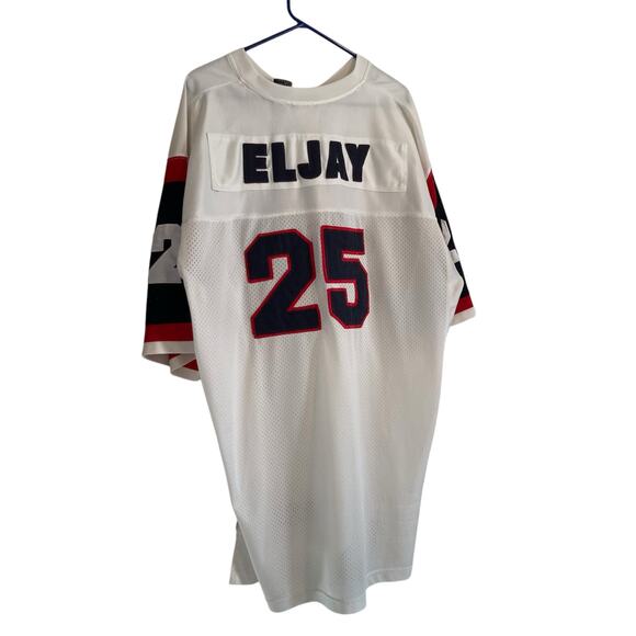 Y2K Eljay #25 Blue White Throwback NFL Jersey Sz 2XLT Oversize Football All Pro - Picture 14 of 15